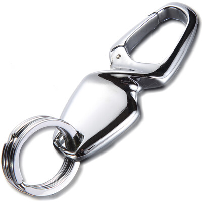 

Authentic zobo car keychain double key ring press pick wrought iron twisted key ring car ornaments birthday gift ZB-927 titanium gold