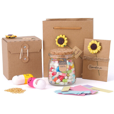 

Extreme space JDKJ love capsule love letter pill love letter set star bottle birthday gift Valentines day confession creative personality girlfriends gift capsule gift box
