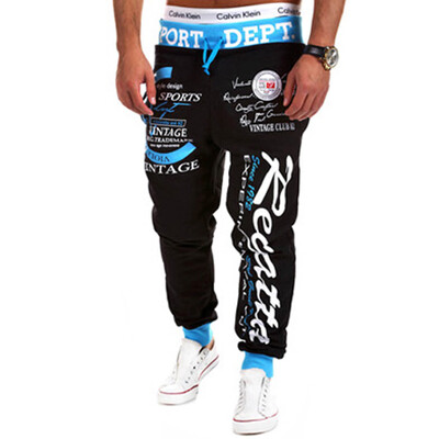 

CT&HF Men Letters Printing Sweatpants Handsome Personality Hot Selling Trousers Spring Cotton Trousers Slacks