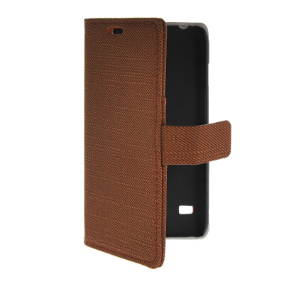 

MOONCASE Slim Leather Side Flip Wallet Card Slot Pouch with Kickstand Shell Back чехол для Huawei Ascend Y550 Brwon