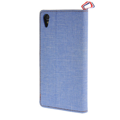 

MOONCASE Denim Style Flip Wallet Card Pouch Bracket Back чехол для Cover Sony Xperia Z4 синий