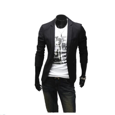 

Zogaa Korean Men's Suit Pure Color Slim Casual