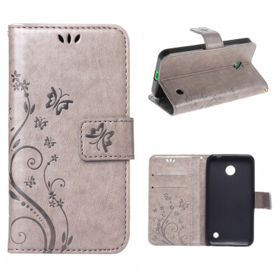 

MOONCASE Flower Pattern Premium Soft PU Leather Case Cover For Nokia Lumia 630