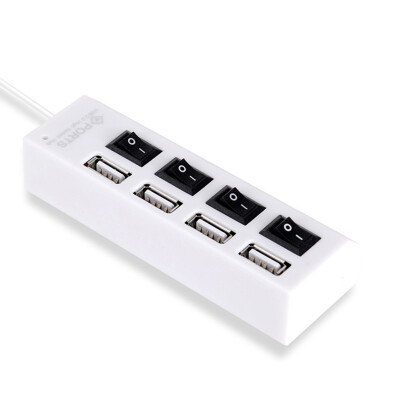

НОВЫЙ концентратор USB 2.0 Прибытие Высокоскоростной 4 порта USB LED Splitter 480 Mbps USB-концентратор On / Off переключатель для