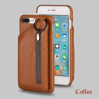 

LANGSIDI Genuine Leather Phone Case For iPhone 7 Plus Case Litchi Texture Back Cover Wallet Style