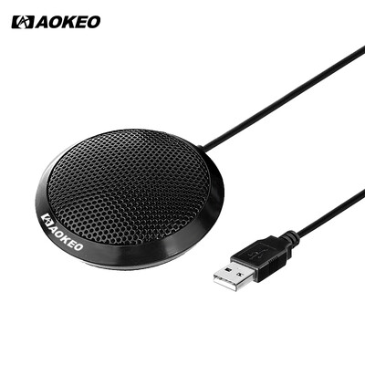 

AOKEO AK-1 USB Video Conferencing Microphone Desktop Laptop with USB Interface Wired Microphone Pointing Capacitor