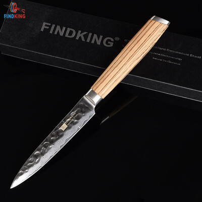 

Findking Марка 5 "Дамасская сталь Зебра кухонный нож с деревянной ручкой острее Фруктовый нож Дамаск нож