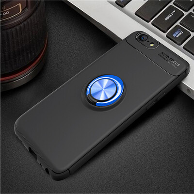

OPPO A57 Luxury Metal Ring Magnetic Bracket Shockproof Cooling TPU Phone Case