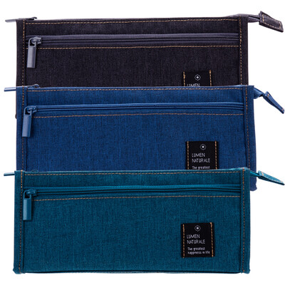 

Deli deli multi-function large-capacity pencil bag multi-layer pencil storage bag color random 66709