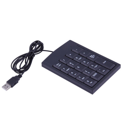 

New USB Wired Numeric Keyboard Keypad Adapter 19 Keys for Laptop PC Black Black