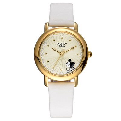 

Disney (Disney) watch middle school students business casual belt quartz watch Korean fashion simple watch 51196K