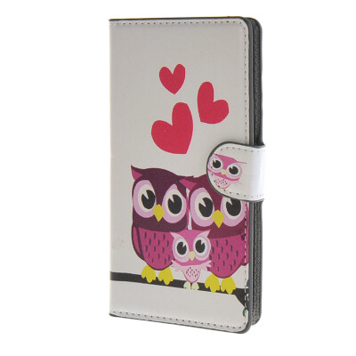 

MOONCASE Owl style Leather Side Flip Wallet Card Slot Stand Pouch Case Cover for LG C90 / a20