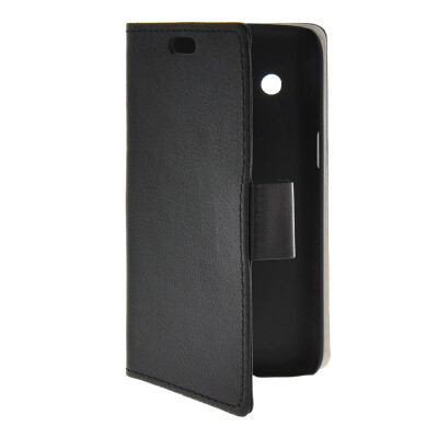 

MOONCASE Slim Leather Flip Wallet Card Pouch with Kickstand Shell Back ЧЕХОЛ ДЛЯ Samsung Galaxy Core 4G G3518 Black