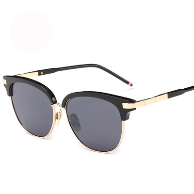 

FEIDU Vintage Semi-Rimless Sunglasses Women Men Brand Designer Fashion Cat Eye Sun Glasses Multicolour Oculos De Sol Feminino