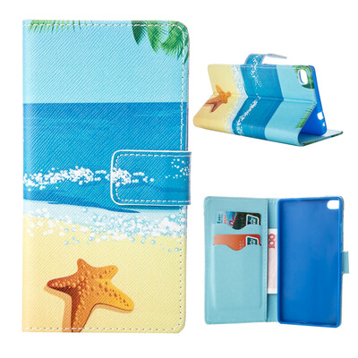 

MOONCASE ЧЕХОЛ ДЛЯ Huawei Ascend P8 Flip PU Leather Fold Wallet Card Slot Kickstand Back [Pattern series] /a18