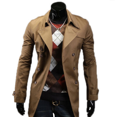 

Zogaa New Men's Wind Coat Double-breasted Lapel Slim Fashion