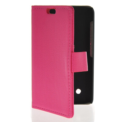 

MOONCASE Slim Leather Side Flip Wallet Card Slot Pouch Stand Back Case Cover for Nokia Lumia 530 Hot pink