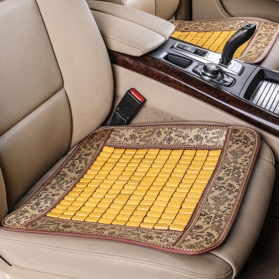 

Antarctic Nanjiren car seat four seasons cushion cool pad ice pad office cushion handmade bamboo car seat cushion small square pad lace edge bamboo piece