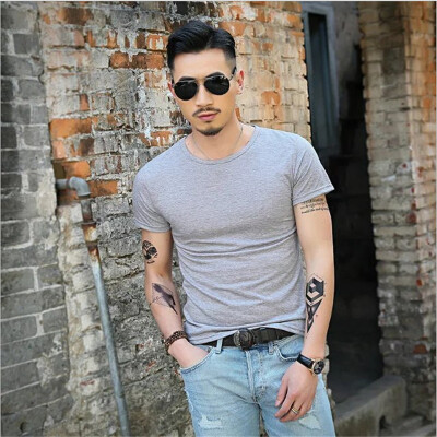 

Men Summer Round Neck Slim Fit T Shirt