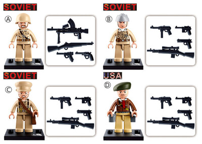 

Sluban WWII Army Minifigures 1PCs Random Model Sliver