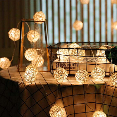 

25m 20 LEDs Rattan Ball Fairy String Lights