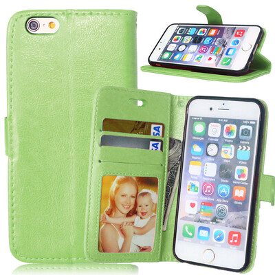 

MOONCASE чехол для Apple, iPhone 4/4S/ 5/5S 6/6s /6 Plus/ 6s Plus Фолио Флип Слот кожаный бумажник карты и складная подставка Feature крышки мешка