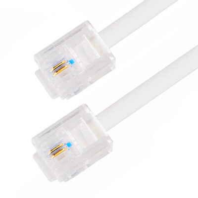 

Shanze SAMZHE C28BWG-205C 2-core single-chip copper telephone line voice jumper machine extension cable line finished telephone line with crystal head 5 meters