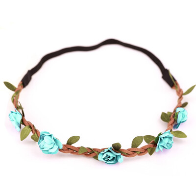 

1x Boho Style Floral Flower Women Girls Hairband Headband Wedding Festival Party LIGHT BLUE