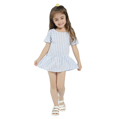 

Children Clothing Girls Dress Baby Girl Clothes Striped A-line Cute Casual Dresses 2-6T 2018 Spring Summre