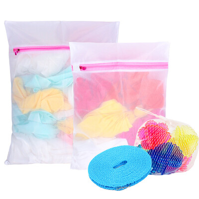 

Mengting laundry bag designer wash bag large bra underwear coat wash bag laundry ball drying rope 5 meters 4 piece set 0105