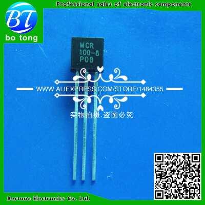 

100pcs free shipping MCR100-8 100-8 MCR100 TO-92 SCRs 600V 800mA