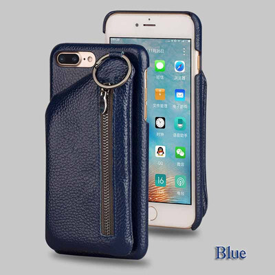 

LANGSIDI Genuine Leather Phone Case For iPhone 7 Plus Case Litchi Texture Back Cover Wallet Style