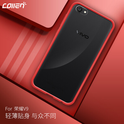 

Collen Huawei Glory V9 Mobile Shell Cover Glory V9 Drop All Soft&Hard Crystal Clear Red