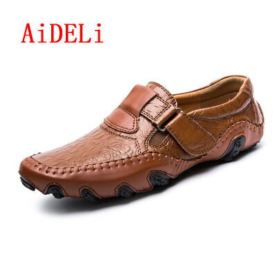 

AiDELi Men fashion douge shoes driver sheos flat shoes casual shoes lofer shoes leather shoes