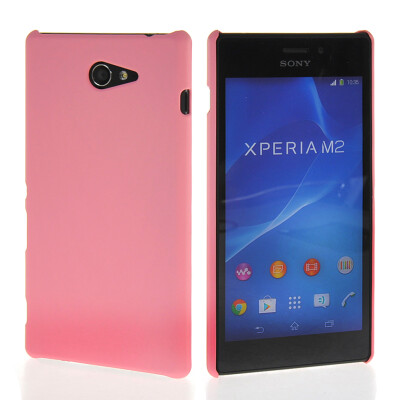 

MOONCASE Hard Rubberized Rubber Coating Devise Back чехол для Sony Xperia M2 Pink