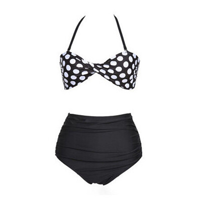 

Women'S Polka Dot Bikini Bra-Style SwimSuit Cover WaS Thin Belly SwimSuit