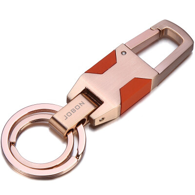 

Jingdong supermarket] JOBON Zhongbang key chain ring car key chain chain mother double key chain waist hanging ZB-010G rose gold