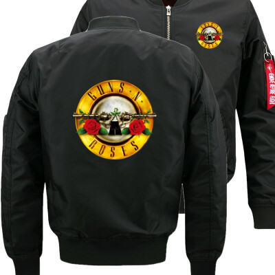 

guns n roses New Dropshipping New Bomber Jacket Flying Jacket Winter thicken Warm Zipper Men Jackets Anime Mens Casual Coat