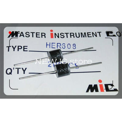 

50PCS HER608 fast recovery diode 6A / 1000V DO-27 New spot Quality Assurance