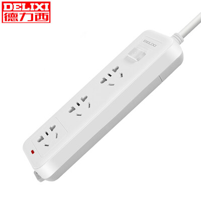 

Delixi DELIXI CD98J-LK3X new national standard socket plug power strip wiring board tow board insert board three five-hole total control full length 18 m