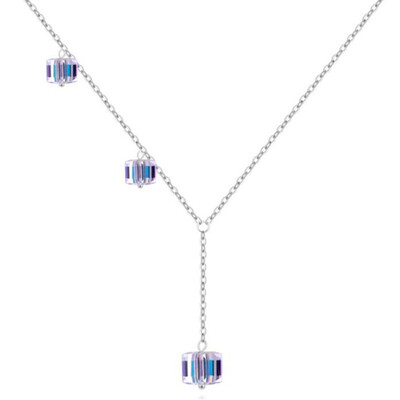 

High Quality Necklace Square Crystal From Austrian Beads Pendant Necklace For Women Fashion Jewelry Girl Gift 28794