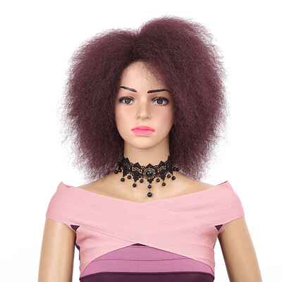 

Synthetic Wig Short Wigs Afro Kinky Straight Black Hair For African American Women High Temperature Fiber