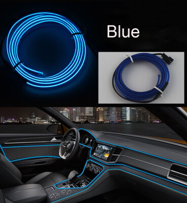 

Car Styling 5m 12V Car LED Cold lights Flexible Neon EL Wire Auto Lamps on Car Cold Light Strips Line Decorative LED Strip lamps