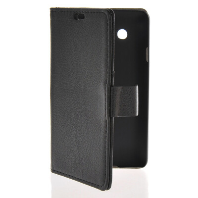 

MOONCASE Slim Leather Side Flip Wallet Card Slot Pouch Stand Back Case Cover for LG L60 Black