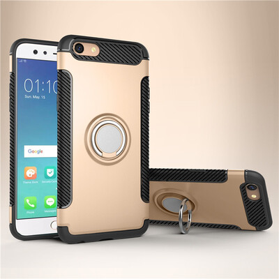 

OPPO F3 Armor Car Magnetic Suction Ring Bracket Silicon TPU Hard PC Phone Case