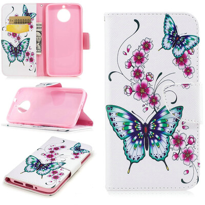 

BEFOSPEY Painting PU LeatherSoft TPU Card Slot Stand Wallet Case For Motorola Moto G5S 52"2017