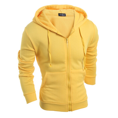 

Mens Sweatshirts Solid Color Zipper Sports Jacket Hooded Cardigan Coat