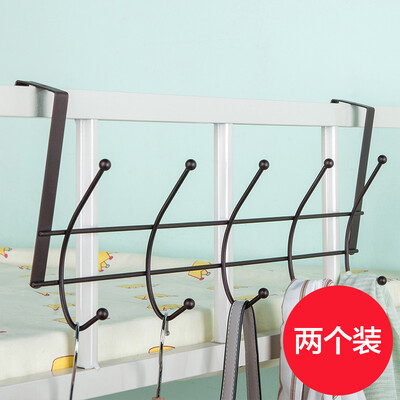 

XinJiaYi 5 hook 10 hanging door hook door behind the nail-free seamless hanger door top coat rack storage storage rack black bronze 2 Pack sn4108BR