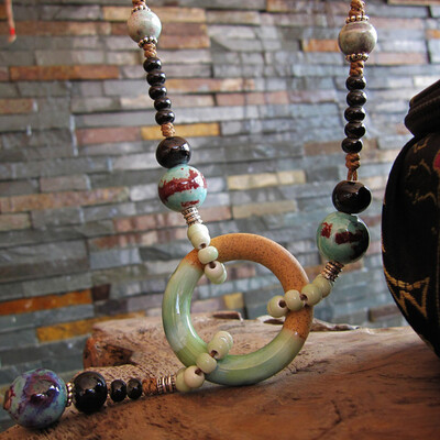 

Exquisite handicraft necklace sweater chain craftsmanship creative handicraft long style ornaments Chinese style artistic pl