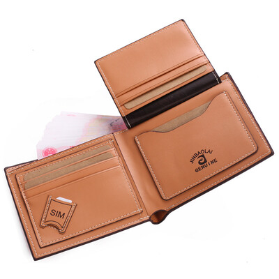 

Fashion Mens PU Leather Wallet Slim Wallet Multifunctional Coin Bag